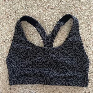 Athleta Brand Black and Grey Racerback Sports Bra Extra-small